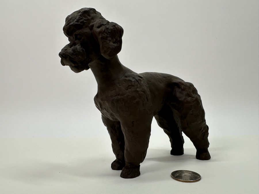 Meissen (Germany) Stoneware Poodle Figurine 6.5W X 5.5H Estimate $320 [Photo 2]