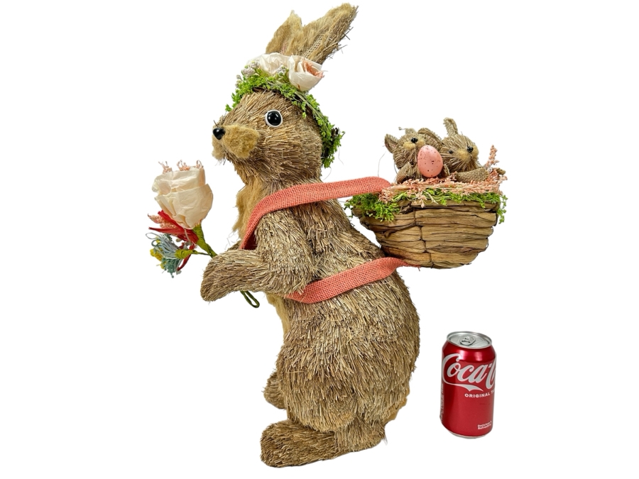 Large Easter Decoration Bunny Carrying Basket Of Bunnies 21H [Photo 1]