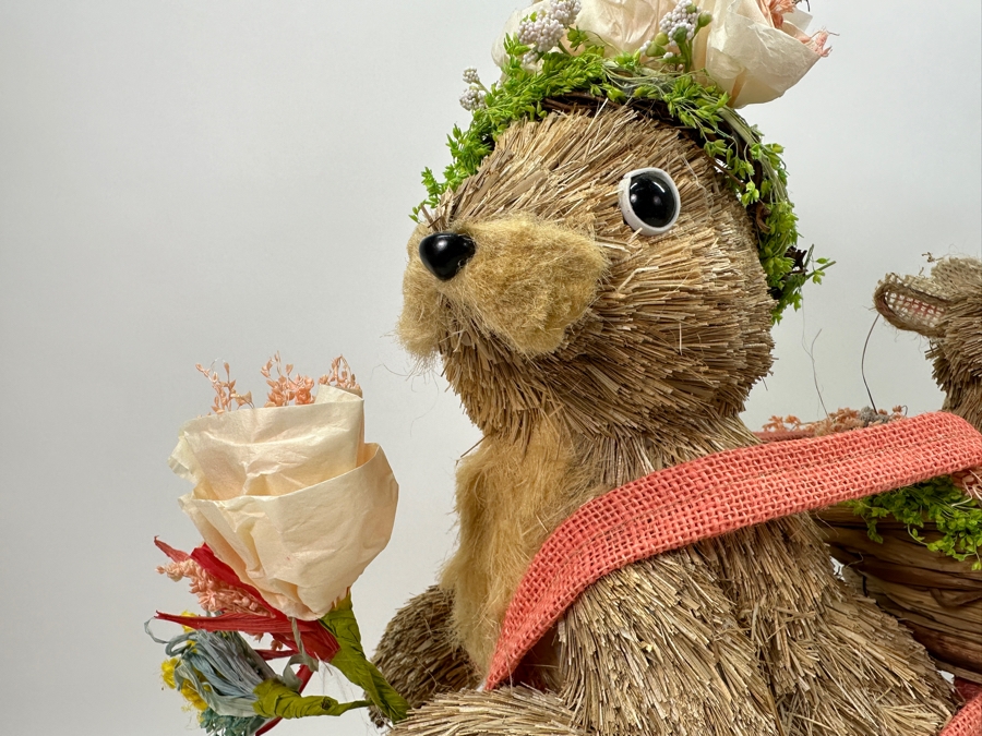 Large Easter Decoration Bunny Carrying Basket Of Bunnies 21H [Photo 3]