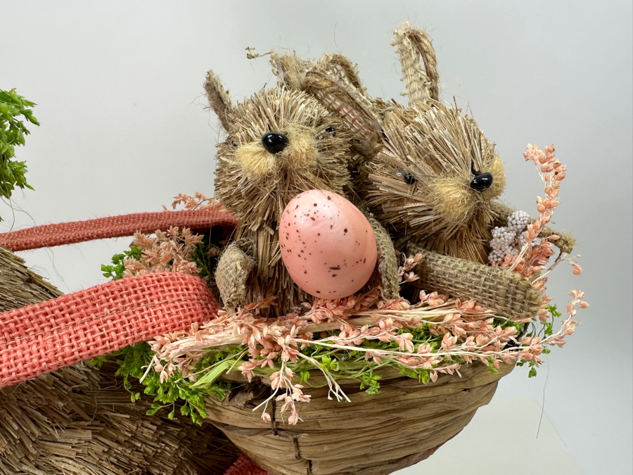 Large Easter Decoration Bunny Carrying Basket Of Bunnies 21H [Photo 2]