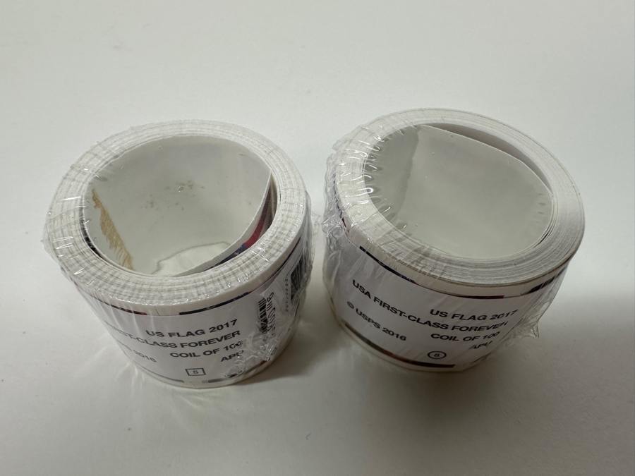 Two Sealed Coils Of 100 USA First-Class Forever Stamps - 200 Stamps Total - Current Market Value Of $136 [Photo 2]