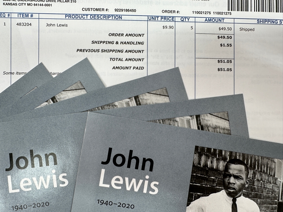 Five Mint Sheets Of John Lewis USA Forever Stamps Retails $49.50 [Photo 2]