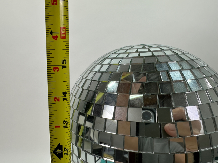 Vintage Radio Schack Rotating Mirror Ball with Base 15.5'H [Photo 5]