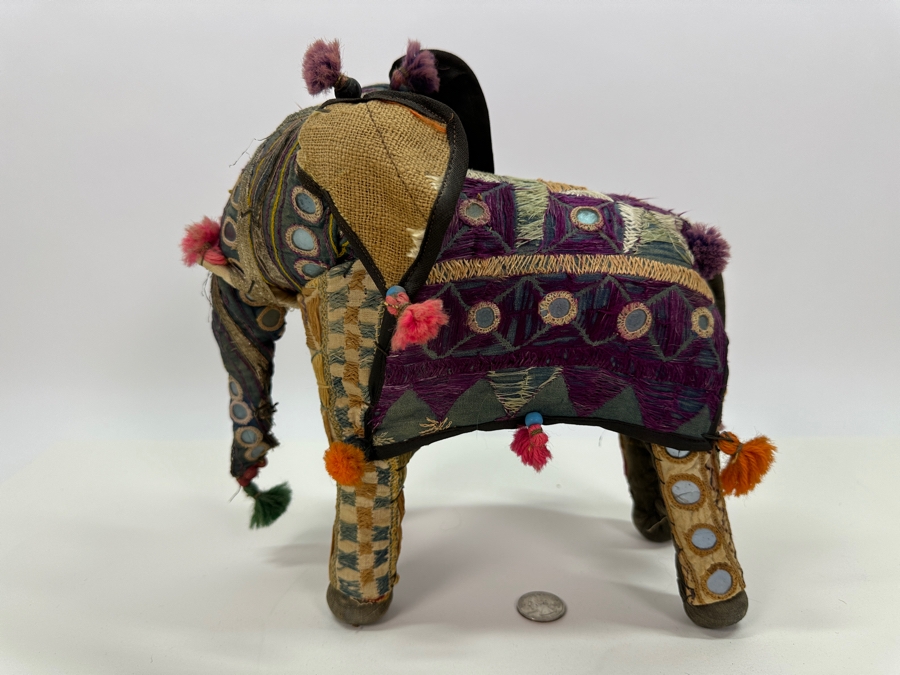Handmade Hand Woven Elephant Figurine From India 11H [Photo 3]