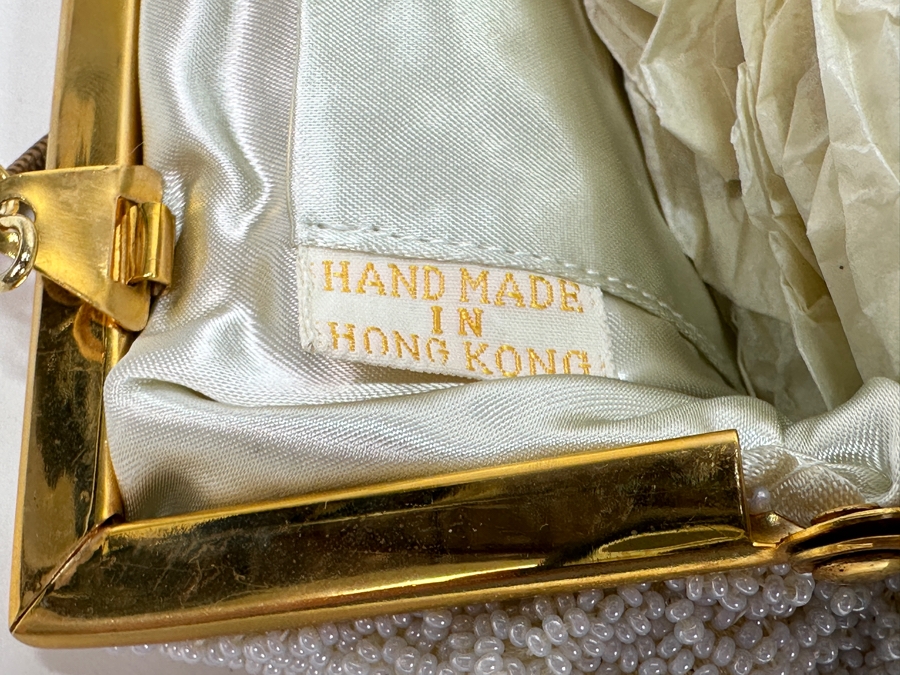Vintage Beaded Clutch Made in Hong Kong 10'W [Photo 3]