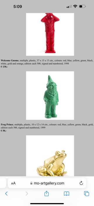 Pair of Vintage Ottmar Hörl Welcome Gnomes - Hand Signed On Bottom Of Feet 1998 14.5'H [Photo 10]