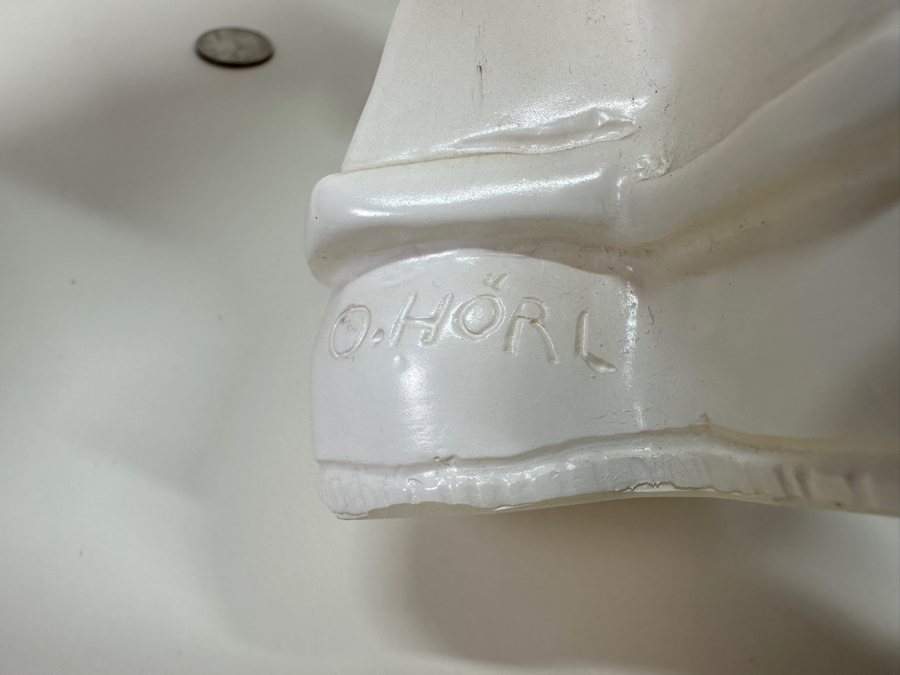 Pair of Vintage Ottmar Hörl Welcome Gnomes - Hand Signed On Bottom Of Feet 1998 14.5'H [Photo 6]