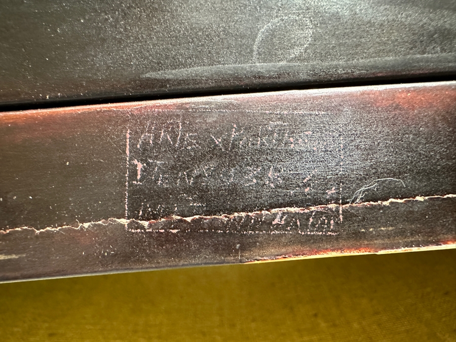 Vintage Chinese Handmade Inlaid Mother Of Pearl Lacquered Wood Portable Folding Chess Board / Backgammon Board On Reverse 25 X 22.5 [Photo 14]