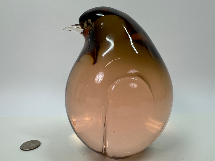 Pino Signoretto for Oggetti Signed Murano Glass Penguin 6.5'H [Photo 3]