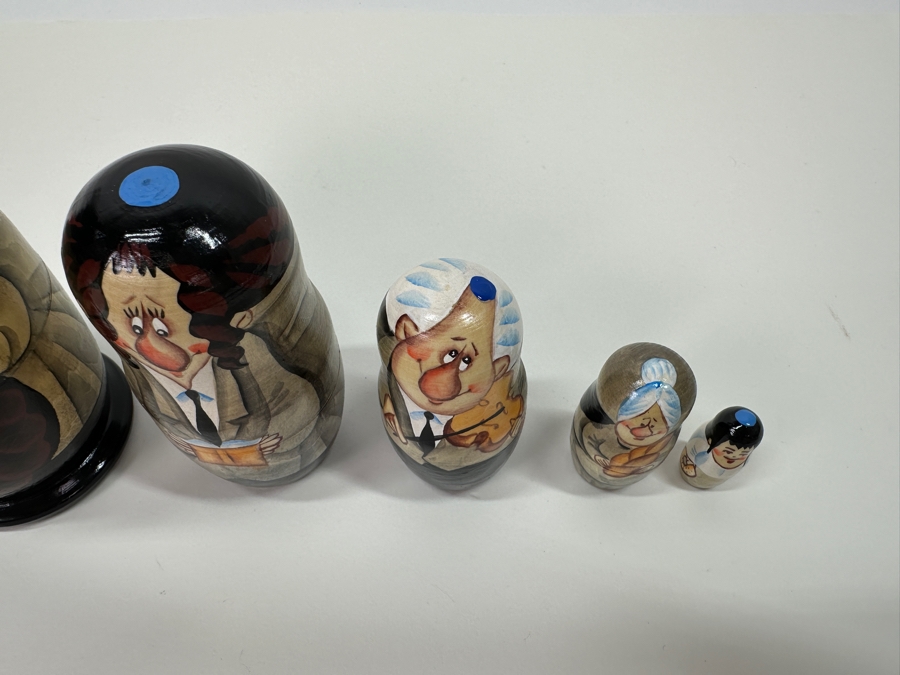 Russian Wooden Matryoshka Jewish Nesting Dolls 6'H [Photo 4]