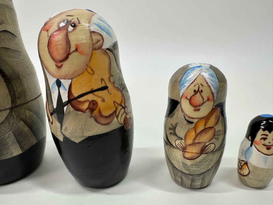 Russian Wooden Matryoshka Jewish Nesting Dolls 6'H [Photo 5]