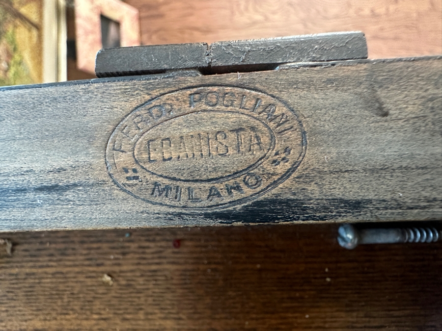 Ferdinando Pogliani (1832-1899, Milan, Italy) Stunning Inlaid Bone With Ebony Wooden 3-Drawer Stand Table Signed - See Photos [Photo 8]