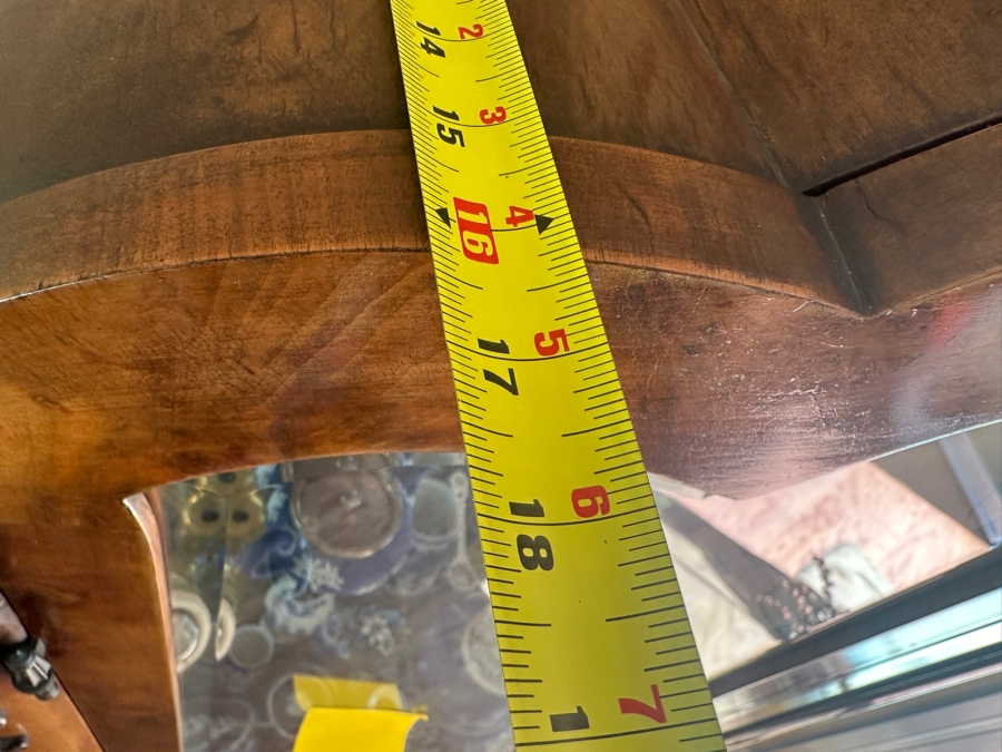 Beautiful Antique Carved Wooden Curio Display Cabinet With Glass Front & Sides 40”W X 16.5”D X 71.5”H [Photo 8]