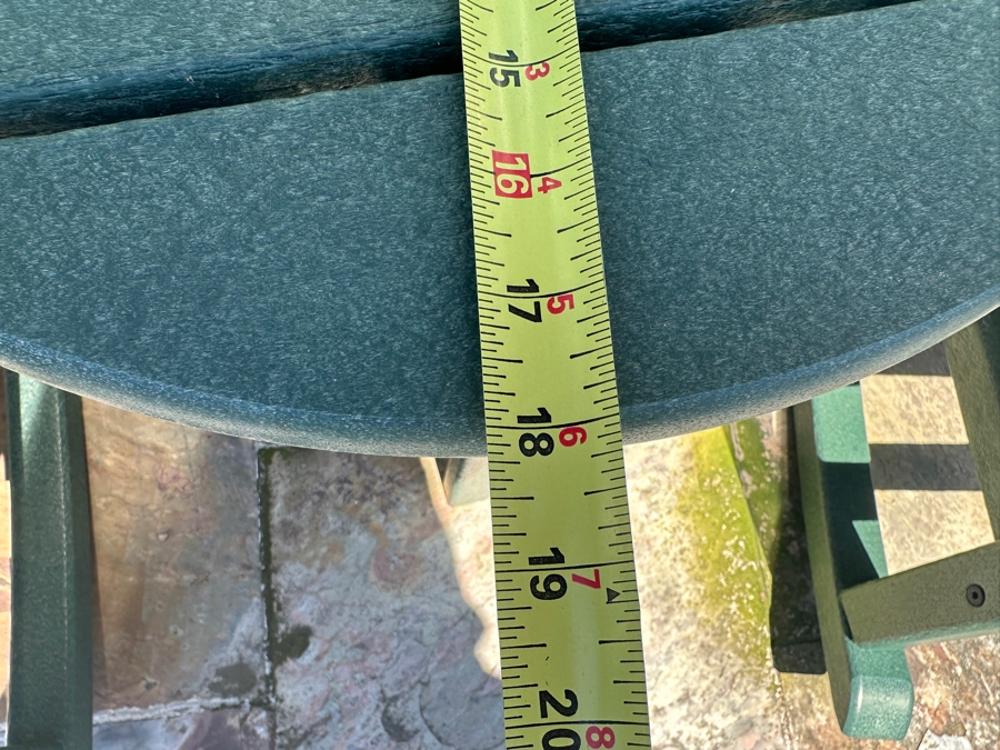 Trex Outdoor Furniture Green Yacht Club Rocking Chair Set with Two Chairs and Side Table [Photo 6]