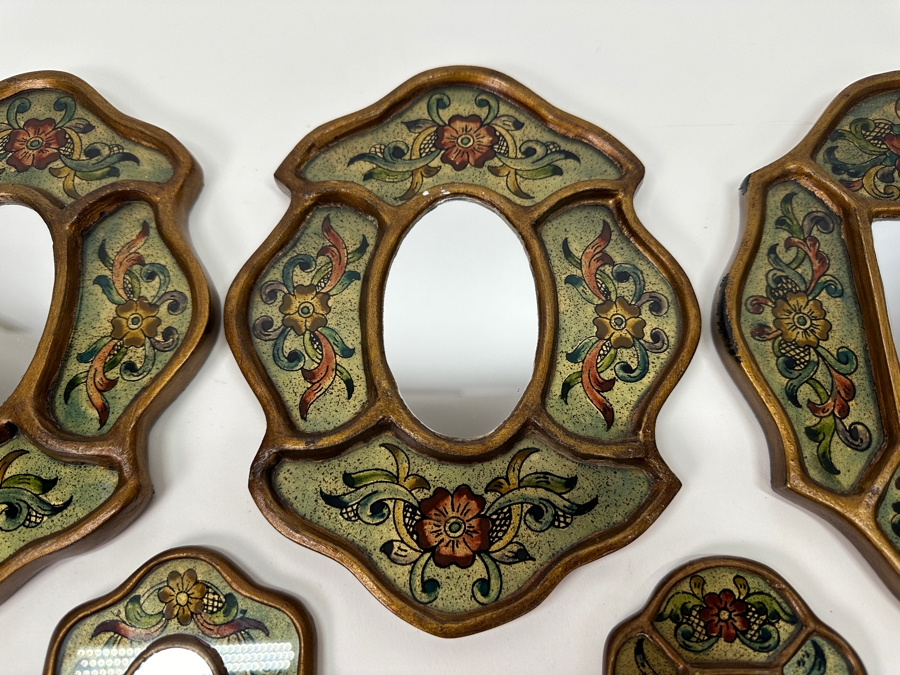 Robert M. Weiss Wall Mirrors Hand Made In Peru Five Wall Mirrors 8.5H & 4.5H [Photo 3]