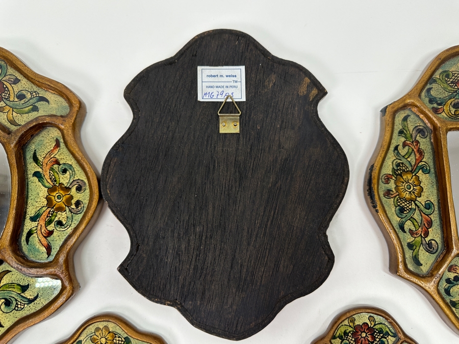 Robert M. Weiss Wall Mirrors Hand Made In Peru Five Wall Mirrors 8.5H & 4.5H [Photo 4]