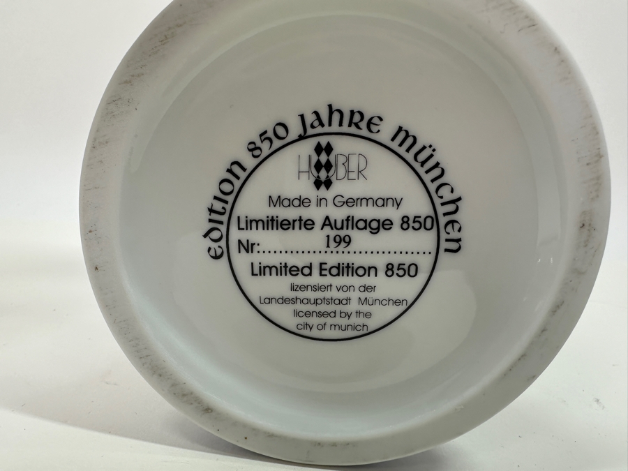 Huber Limited Edition 199/850 German Beer Stein 9.75'H [Photo 6]