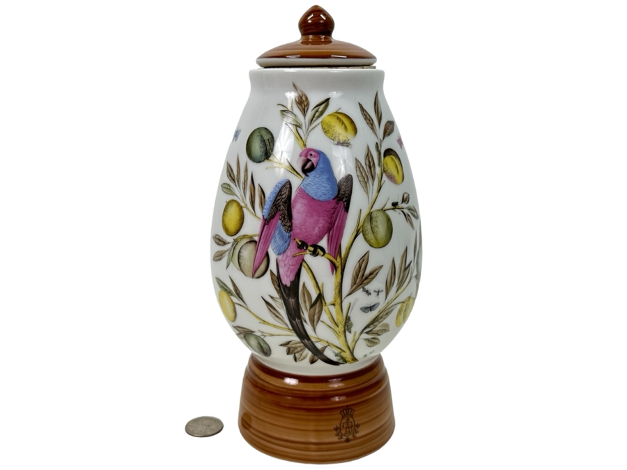 Vintage Alois Dallmayr Parrot 'Herrenchiemsee' Coffee Canister 10'H