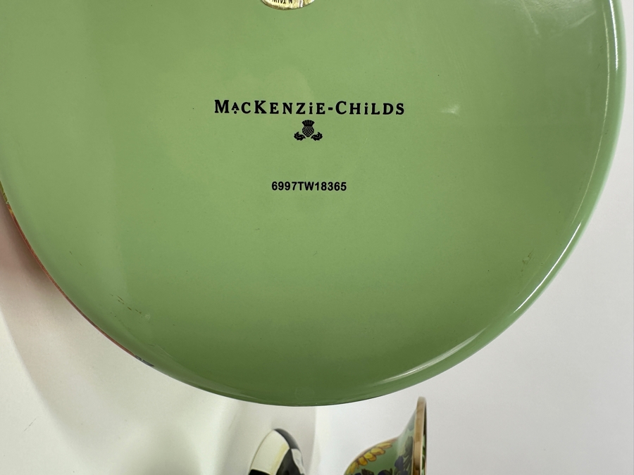 MACKENZiE-CHiLDS Metal/Enamel Flower Market Lidded Sugar Bowl, Teapot and Footed Bowl [Photo 8]