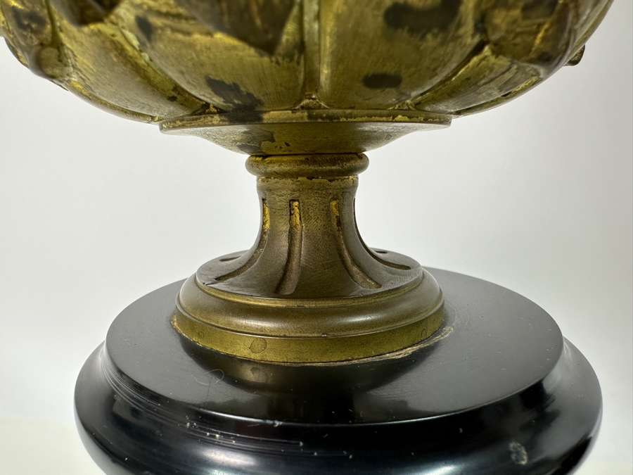 Pair of Vintage Gilt Brass Candelabra with Marble Base 22'H [Photo 5]