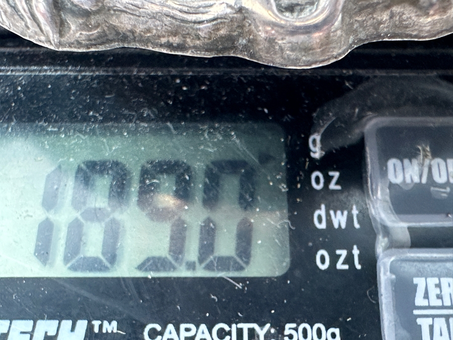 Sterling Silver Hazorfim Kiddush Set Repousse Grape Vine Motif Goblet With Sterling Silver Saucer 6H 189g [Photo 11]