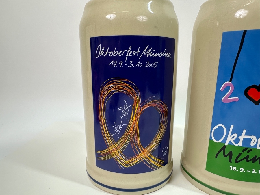 (4) 2000, 2001, 2005, 2009 Munich Oktoberfest Official Ceramic Rastal Beer Mugs 1L 7.5'H [Photo 4]