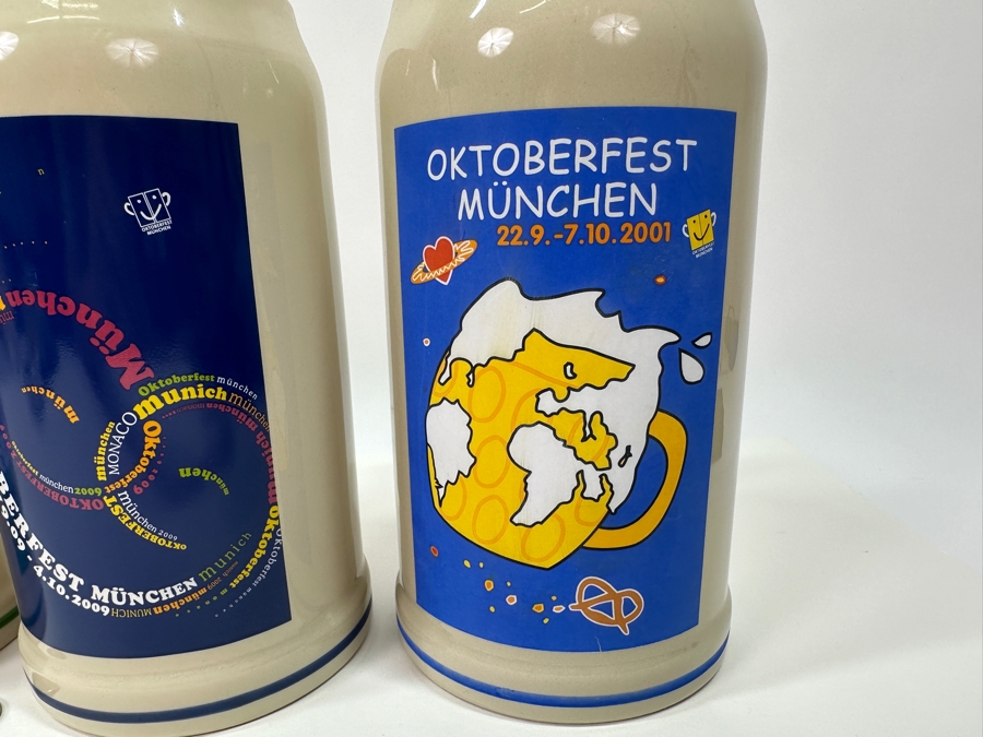 (4) 2000, 2001, 2005, 2009 Munich Oktoberfest Official Ceramic Rastal Beer Mugs 1L 7.5'H [Photo 2]