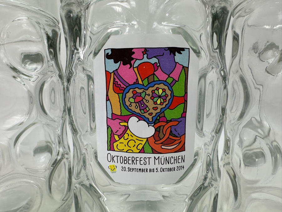 (7) Munich Oktoberfest Official Glass Gerus Beer Mugs 1L 8'H [Photo 3]