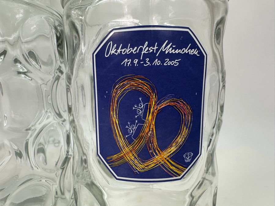 (7) Munich Oktoberfest Official Glass Gerus Beer Mugs 1L 8'H [Photo 4]