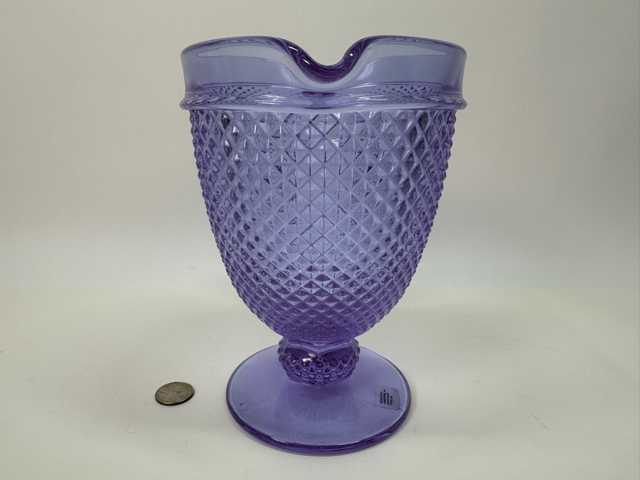 Amethyst Purple Glass Water Pitcher Made In Portugal 8H [Photo 2]
