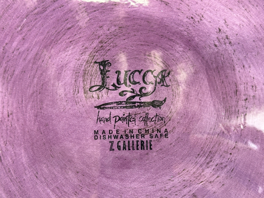Z Gallerie Lucca Hand Painted Collection Set of 6 Chargers 13'W [Photo 4]