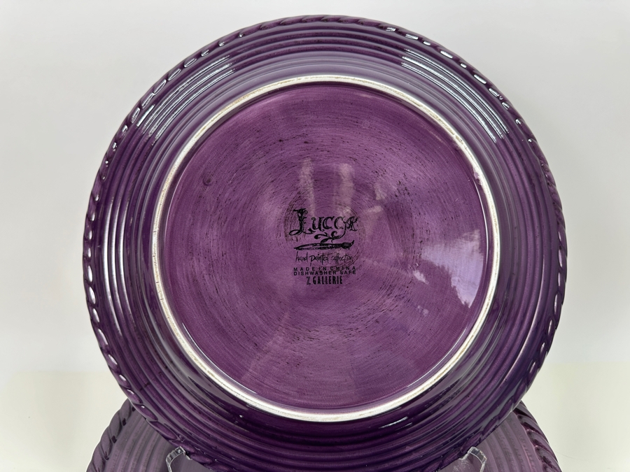 Z Gallerie Lucca Hand Painted Collection Set of 6 Chargers 13'W [Photo 3]