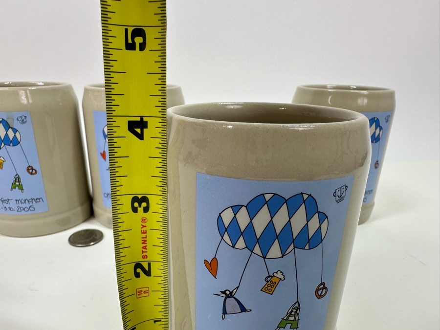 (5) 2006 Munich Oktoberfest Official Ceramic Small Rastal Beer Mugs .25L 4'H [Photo 5]