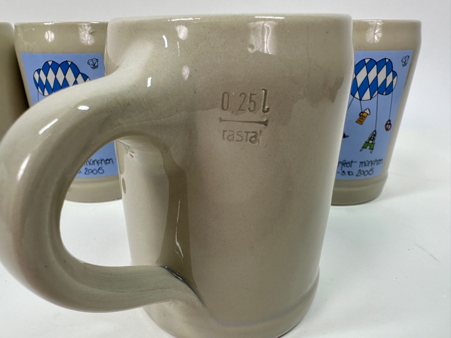 (5) 2006 Munich Oktoberfest Official Ceramic Small Rastal Beer Mugs .25L 4'H [Photo 3]