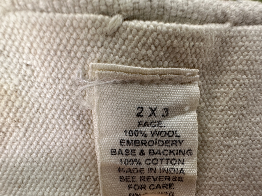 Hand Woven Crewal Embroidered Tapestry 2x3 Made in India [Photo 5]