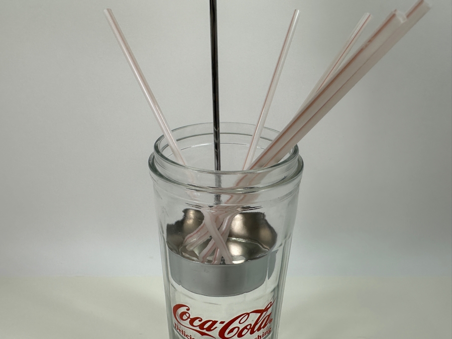 Vintage Coca Cola Straw Holder/Dispenser 11'H [Photo 3]