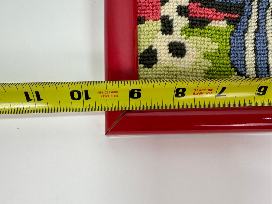 Pair Of Vintage Needlepoint Mushroom Artwork Wall Hangings 9.5 X 10 [Photo 4]