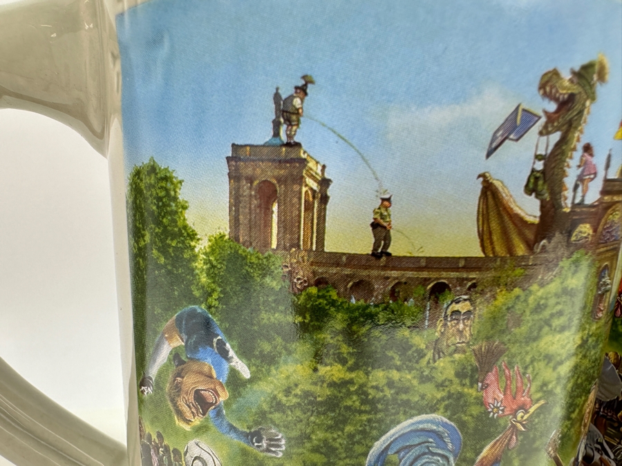 (4) Maxiwiesn Von Bernhard Prinz Rastal Satirical Ceramic 1L Beer Mugs 7.5H [Photo 9]