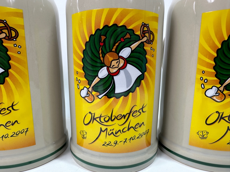 (5) 2007 Munich Oktoberfest Official Ceramic Rastal Beer Mugs 1L 7.5'H [Photo 3]