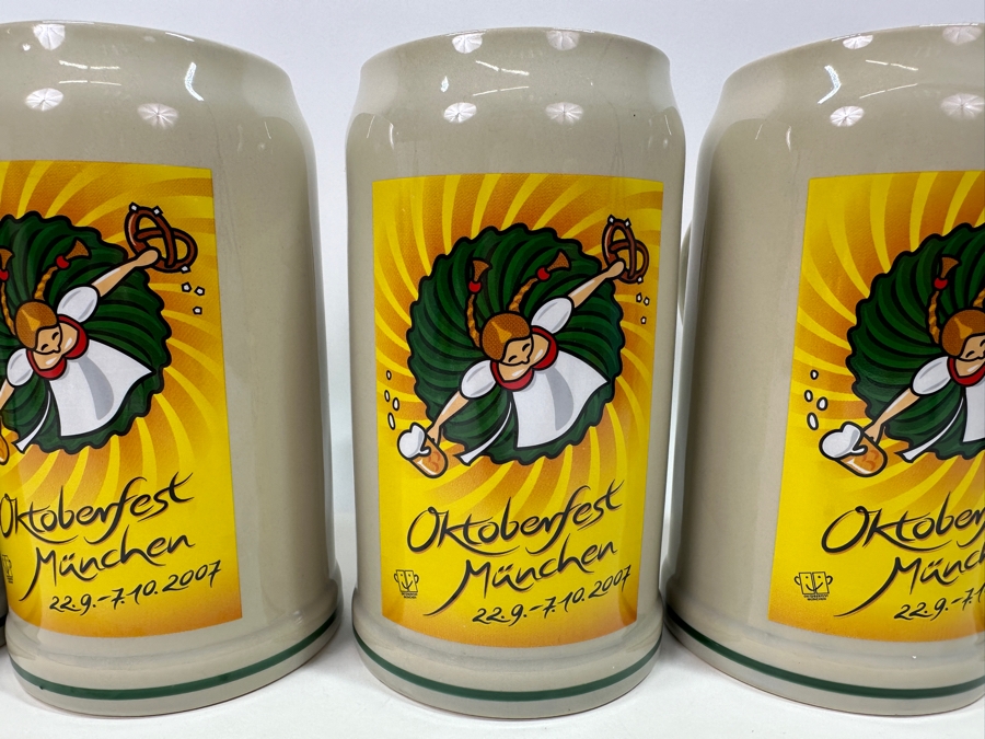 (5) 2007 Munich Oktoberfest Official Ceramic Rastal Beer Mugs 1L 7.5'H [Photo 2]