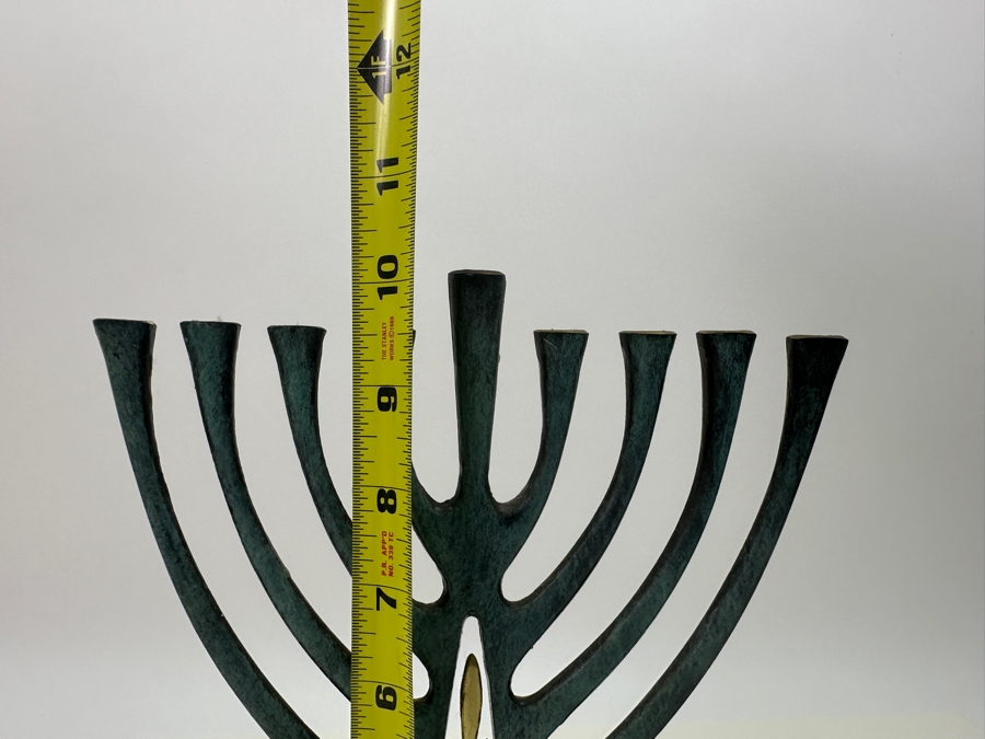 Vintage Metal & Brass Menorah, Made in Israel  [Photo 4]