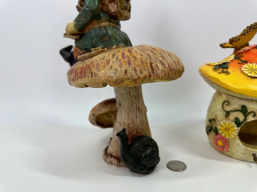 Shinoda Gnome and Tii Collections Resin Mushroom 12'H/7.5'H [Photo 5]