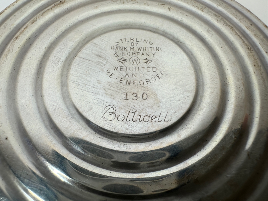 Weighted Sterling Candlesticks and Footed Dish 6'H/3.75'H [Photo 5]