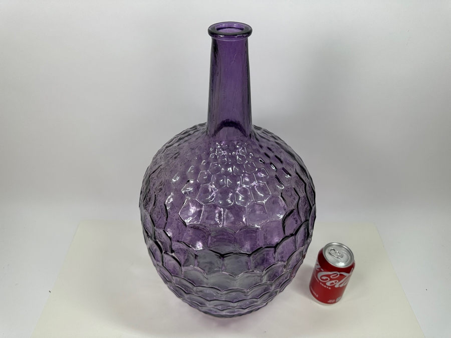 Z Gallerie Hex Purple Glass Vase 19'H [Photo 2]