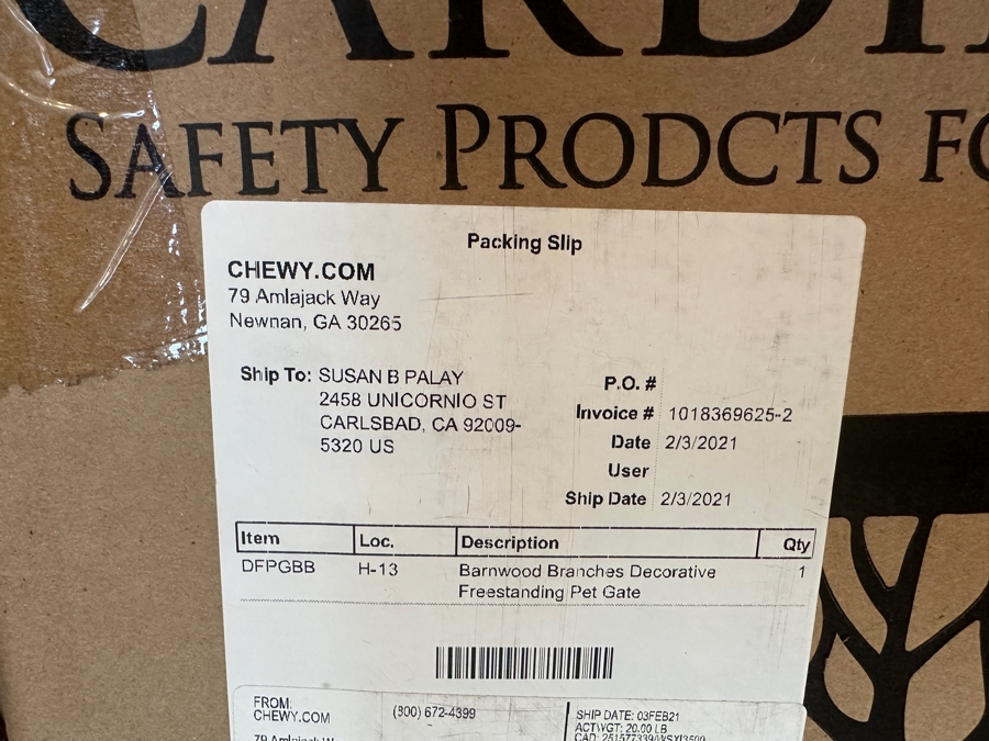 New In Box Decorative Freestanding Pet Gate Barnwood Branches By Cardinal Gates [Photo 4]