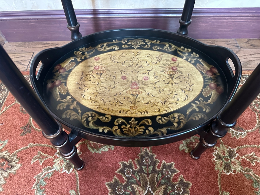 Bar Cart/Side Table with Two Removable Serving Trays 27.5'W x 20.5'D x 32'H [Photo 4]