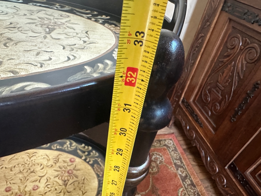 Bar Cart/Side Table with Two Removable Serving Trays 27.5'W x 20.5'D x 32'H [Photo 8]