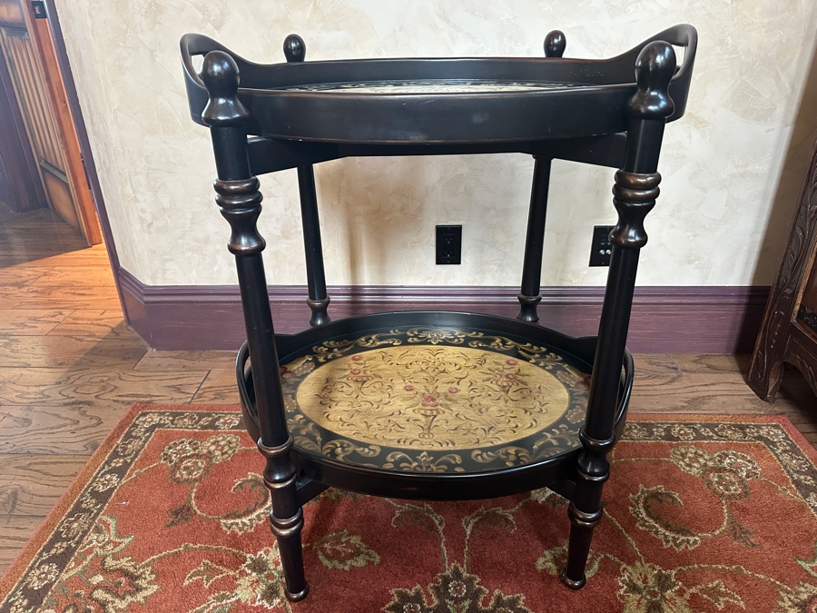 Bar Cart/Side Table with Two Removable Serving Trays 27.5'W x 20.5'D x 32'H [Photo 3]