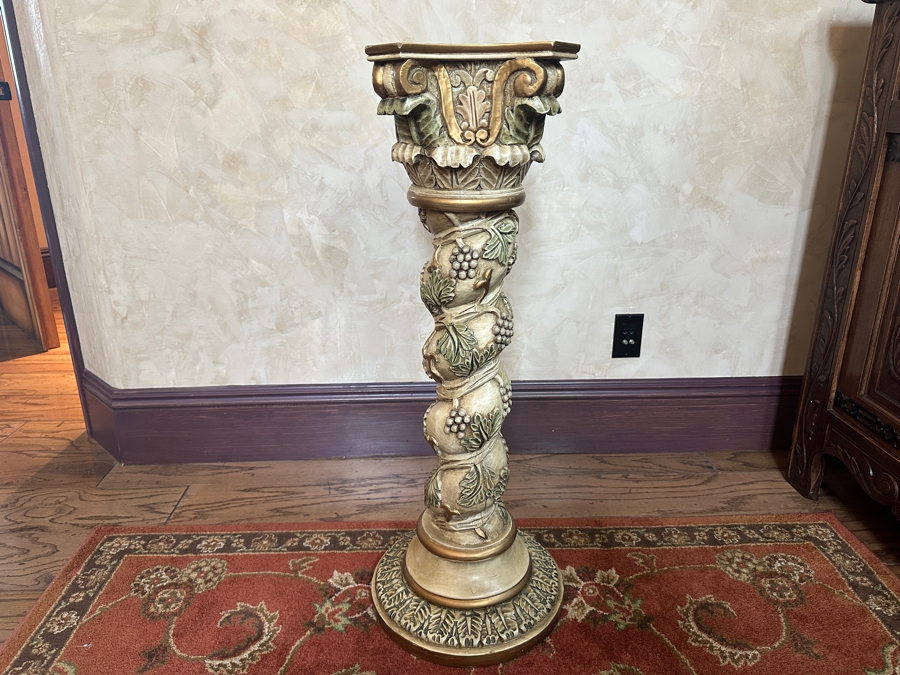 Hand Painted Wood Carved Column 36'H [Photo 2]