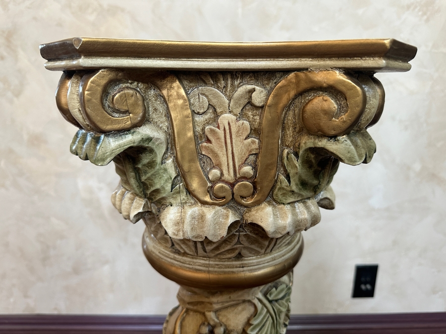 Hand Painted Wood Carved Column 36'H [Photo 4]